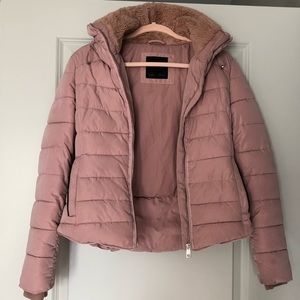 Zara Blush Puffer Jacket